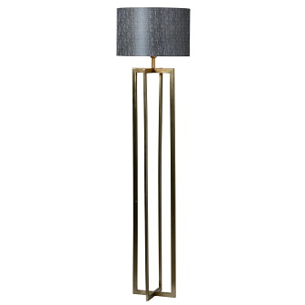Stylowa lampa podłogowa Curtis mosiądz (podstawa)